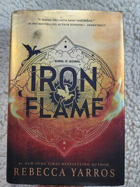 Rebecca Yarros Iron Flame Hardcover YA Fantasy Dragons Dust Jacket Book 2023